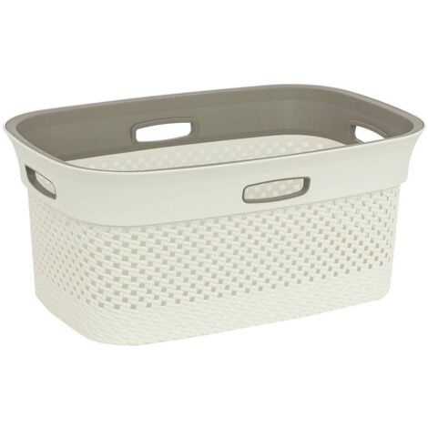 CESTA PARA LA ROPA Purl 45 L beige POLIPROPILENO con asas