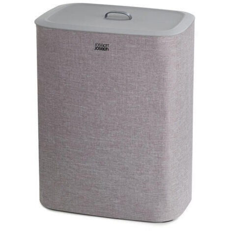 Cesta para la Separación de la Colada Joseph Joseph Tota, para Organizar la Ropa, 90 Litros, Material Duradero, Asas Ergonómicas, Diseño Moderno en Gris, Fácil de Limpiar.