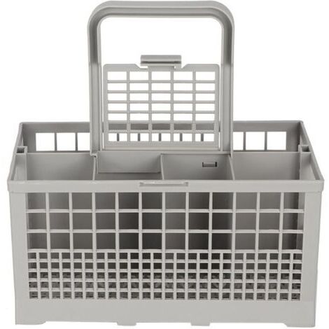 Cesta para lavavajillas de plástico ABS, cesta universal para lavavajillas, caja de utensilios de repuesto para lavavajillas, versátil con mango universal (240 × 135 × 123 mm).