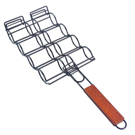 Cesta para maíz para barbacoa de exterior, pinzas antiadherentes para carne, herramienta para barbacoa, 51 cm  17 cm  6 cm