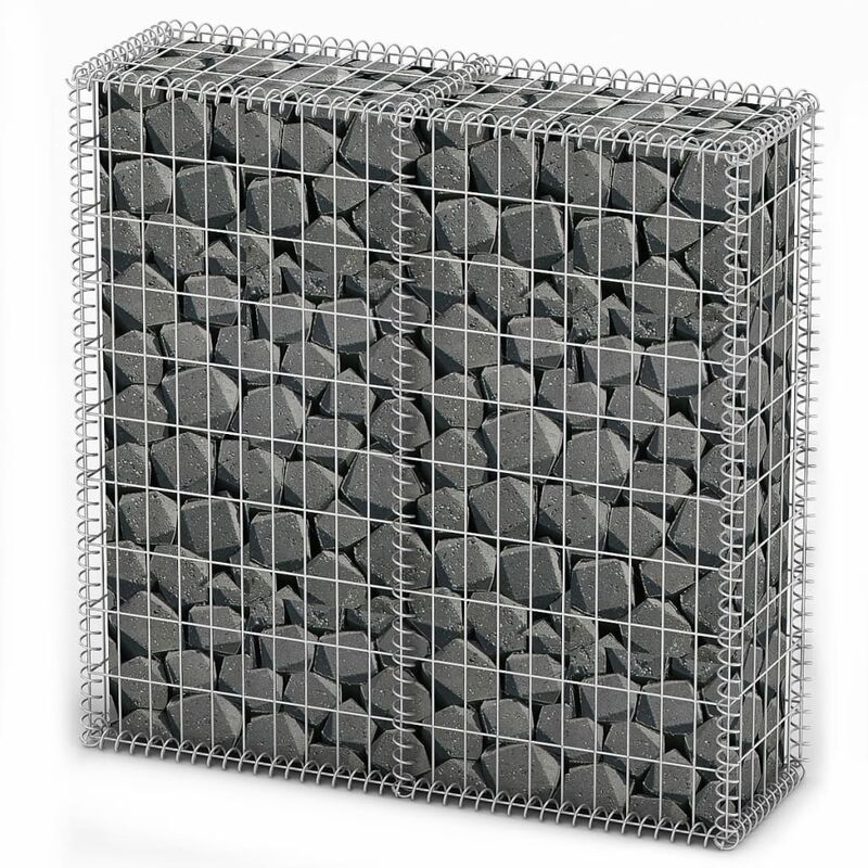 

Cesta para muro de gaviones de alambre galvanizado 100x100x30cm - Plateado