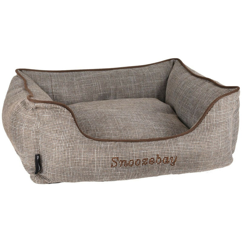 

Cama para perros, Snoozebay, rectangular, color marrón, tamaño: 60 por 50 cm y 20 cm.