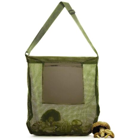 Cesta para recoger setas, bolsa para setas, bolsa para la caza de setas, bolsa plegable para recolectar alimentos, bolsa de malla transpirable para recolectar alimentos