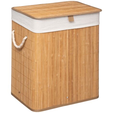 CESTA PARA ROPA DE BAMBÚ 50X41,5X30CM