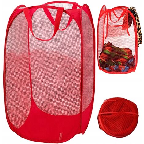 CESTA PARA ROPA PLEGABLE 48 ROJO (120) GABA