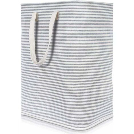 Cesta para ropa sucia de 72 l, impermeable, plegable, de gran capacidad, color gris, 40 x 30 x 60 cm