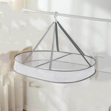 Cesta para secar la ropa de una sola capa  Estante para ropa interior, calcetines y suéteres  Rejilla impermeable  Tendedero compacto para espacios pequeños - 78 x 61 cm