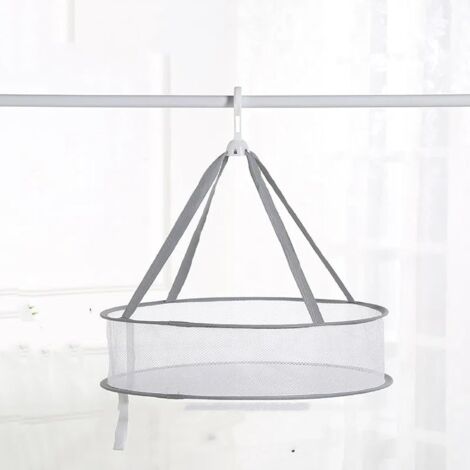 Cesta para secar ropa - Rejilla de malla de una sola capa para ropa interior y calcetines  Caja de almacenamiento de ropa transpirable  Secadora doméstica que ahorra espacio - 61 cm