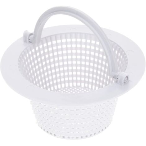Cesta para Skimmer de piscina, cesta de repuesto de 16cm para prefiltro de piscina Skimmer estándar con mango para una fácil extracción, resistente al cloro