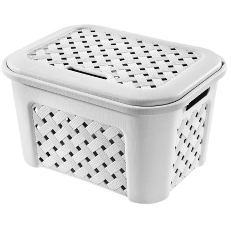 

Cesta pequeña Arianna con tapa modelo Blanco