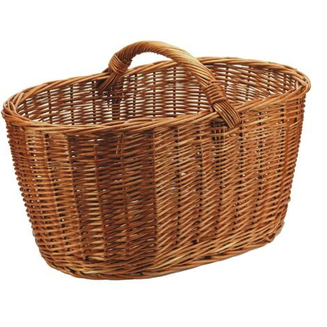 cesta per legna da ardere in vimini diametro 60 cm