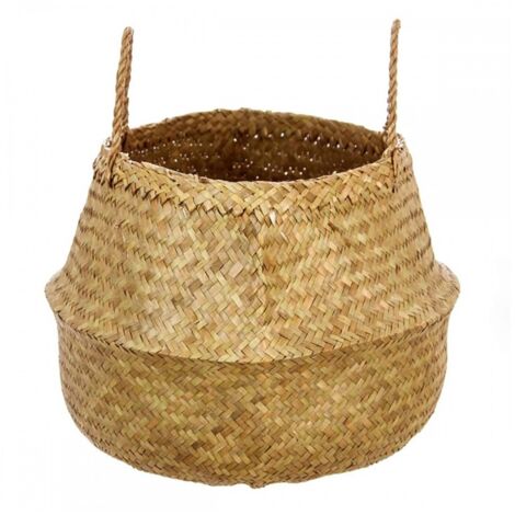 Cesta plegable de caña natural de 43,5x29 cm
