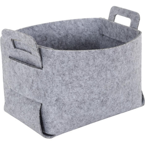 CESTA PLEGABLE GRIS de fieltro, universal, espaciosa
