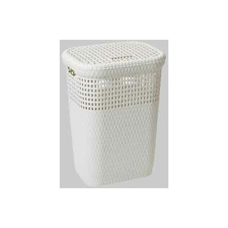 CESTA PORTABIANCHERIA 60lt, cm 42x33x58h - col. Bianco latte