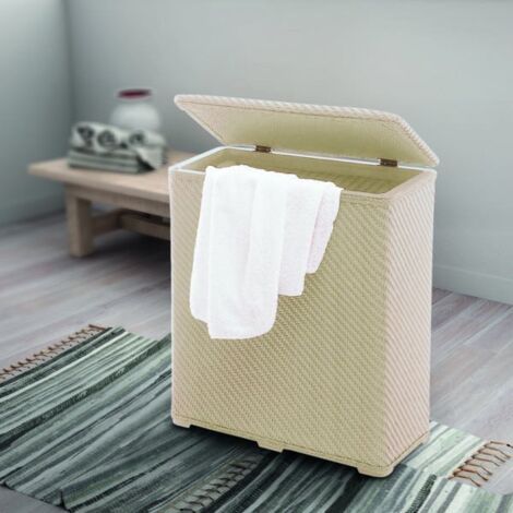 Cesta portabiancheria serie Ambrogio Gedy 2038 Beige