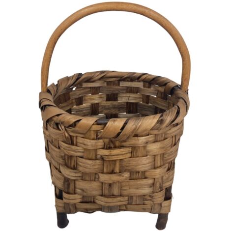 cesta portalegna con manici e piedini diametro 45 cm, altezza 45-55 cm