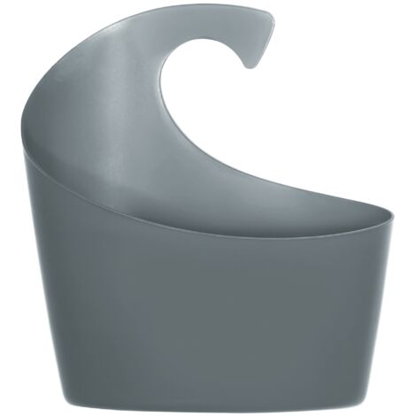Cesta portaobjetos Spirella "Sydney Wall basket" de polipropileno en color gris 19,5 x 17,5 x 6,5 cm