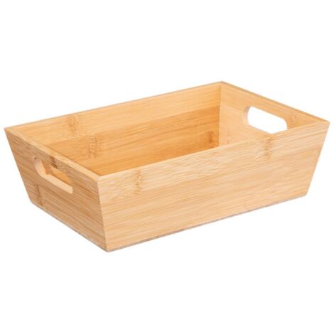 Cesta rectangular angular 23x16cm bambú - 5five