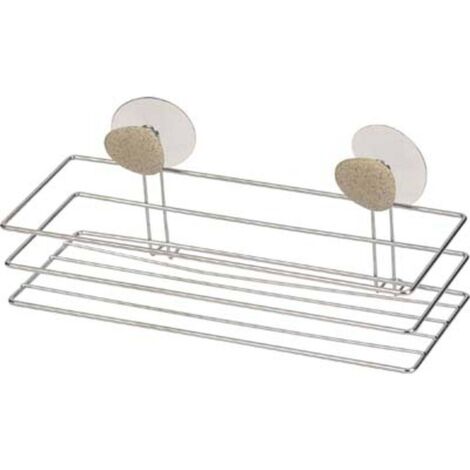 Cesta rectangular de metal sobre 2 ventosas 2 deco - galet - Tendance