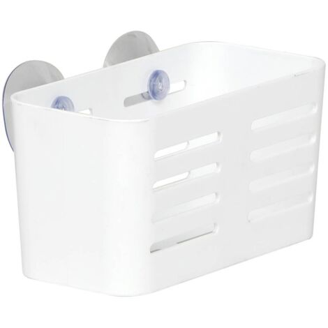 Cesta rectangular mm ps sobre ventosas - blanco - Tendance