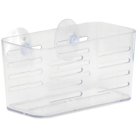 Cesta rectangular mm ps sobre ventosas - transparente - Tendance