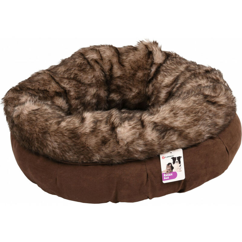 

Cesta redonda ø 55 cm x 20 cm. color marrón. gama corno. para gatos.