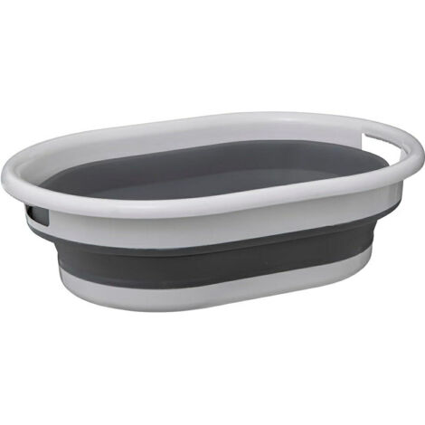 Cesta retráctil blanco gris 21l