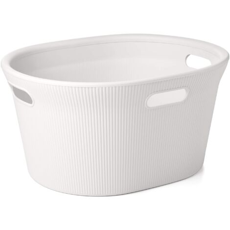 Cesta ropa Baobab blanco pergamon Tatay 52x42x26 cm - 10420.01