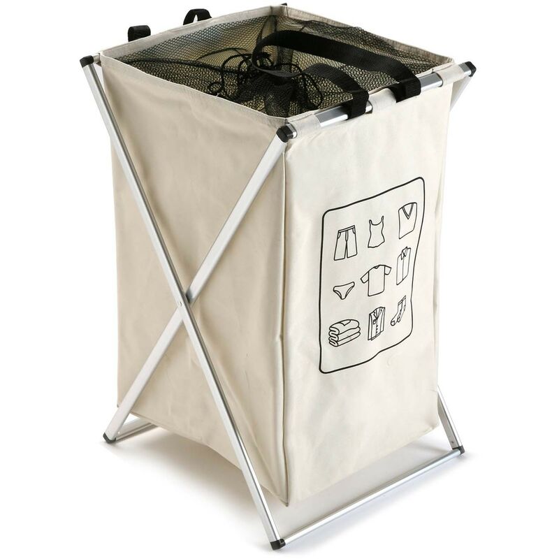 

Cesta Ropa Plegable Beige