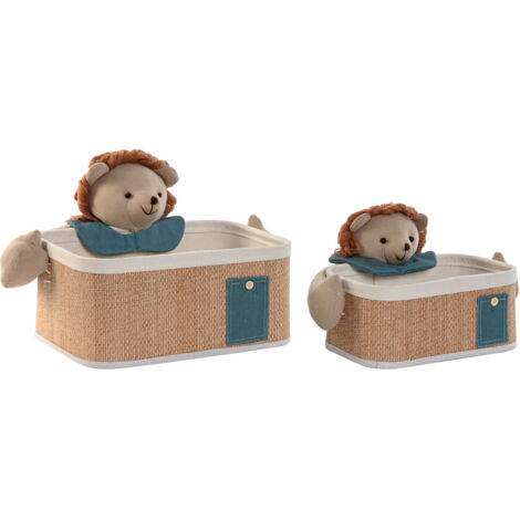 Cesta Set 2 Fibra Trenzada Algodon 40X32X27