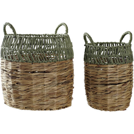 Cesta Set 2 Ratan 33X33X40 Natural DC191134