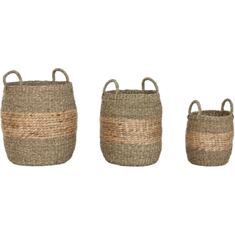 Cesta Set 3 Jacinto De Agua 40X40X44 Natural