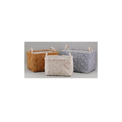 Cesta Set 3 Poliester 42X32X27 Beige DC199157