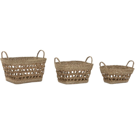 Cesta Set 3 Seagrass 45X35X35 Natural