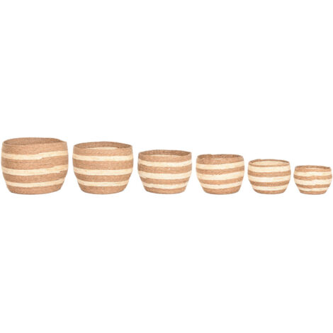 Cesta Set 6 Fibra 53X53X43 Natural