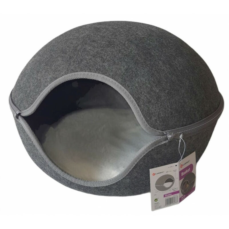 

Cesta Shaba en fieltro gris. 47 x 45 x 31 cm . para gato.
