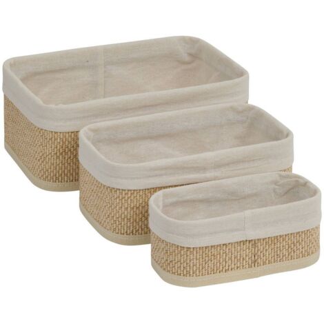 Cesta stemy l20 25 30,5cm beige 3 piezas - 5five
