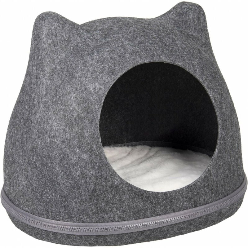 

Cesta Tiga en fieltro gris. 43 x 36x 35 cm . para gato.