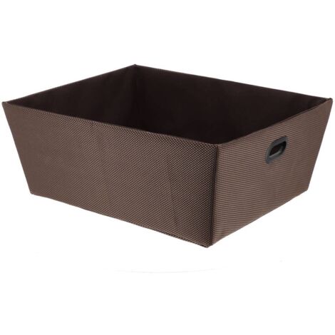 Cesta vestidor poliéster l32.5xd40xh15 cm - marrón - Tendance