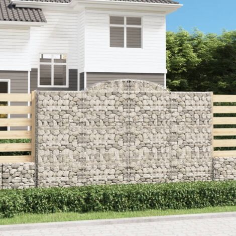 Cestas de gaviones 5 uds forma de arco hierro 300x50x180/200 cm