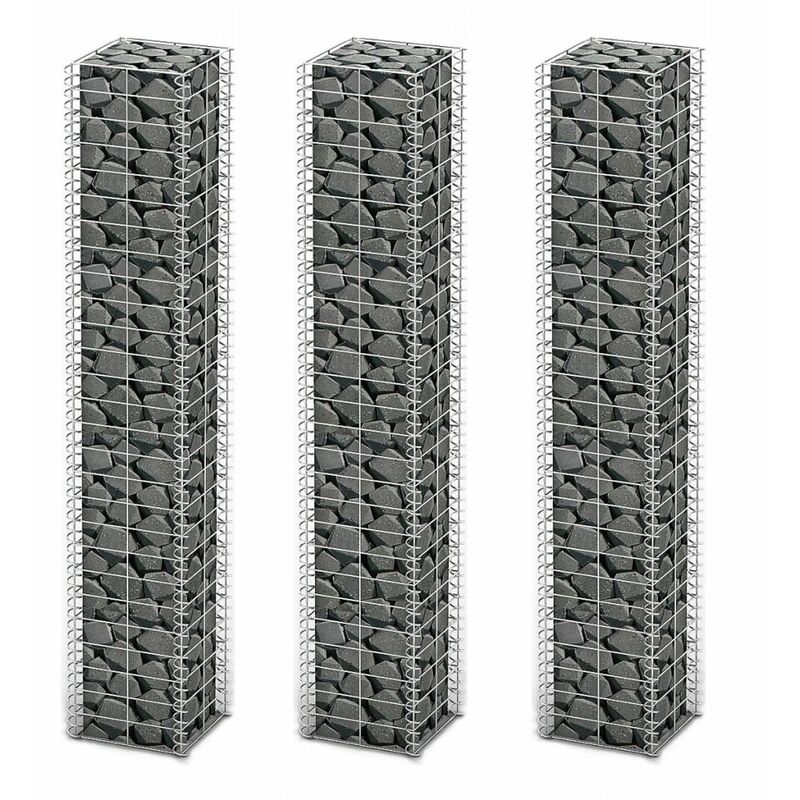 

Cestas de muro de gaviones alambre galvanizado 25x25x150cm 3 ud