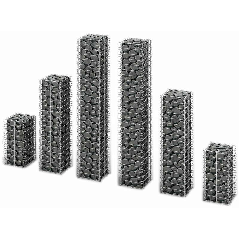 

Cestas de muro de gaviones alambre galvanizado 6 unidades