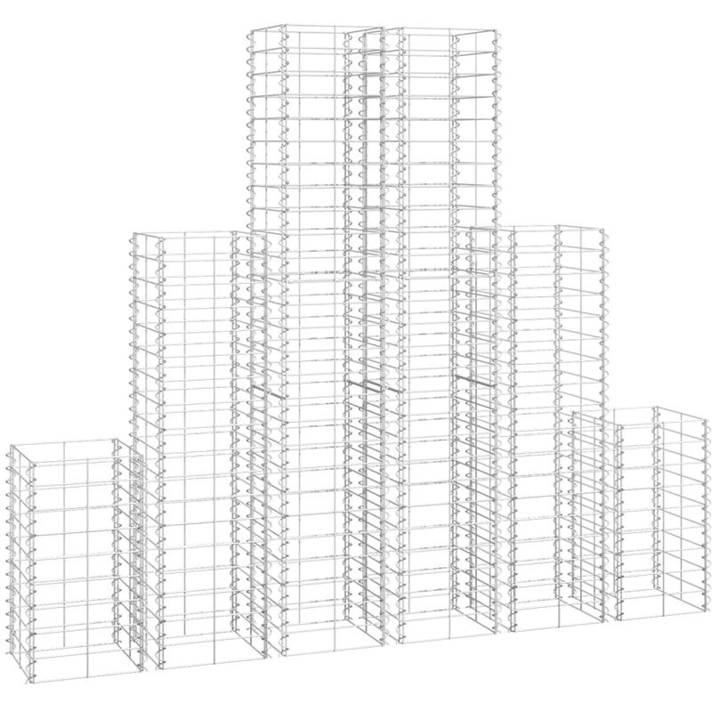 

Youthup - Cestas de muro de gaviones alambre galvanizado 6 unidades - Plateado