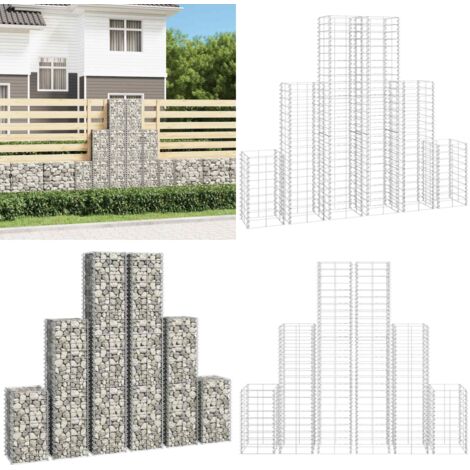 Cestas de muro de gaviones alambre galvanizado 6 unidades - Cestas de gaviones - Muros de contención
