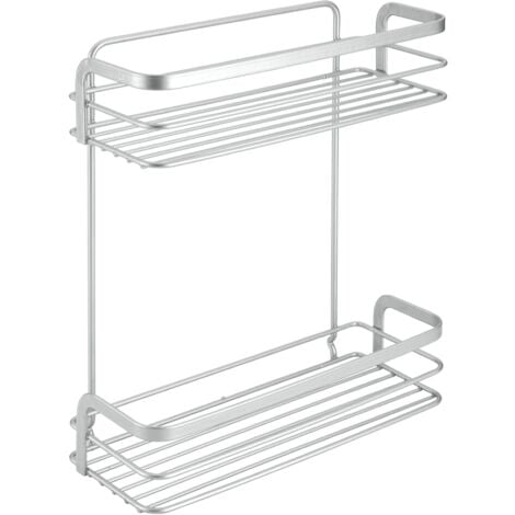 Cestello rettangolare 2 piani cm 26x10x30 polyther - metaltex