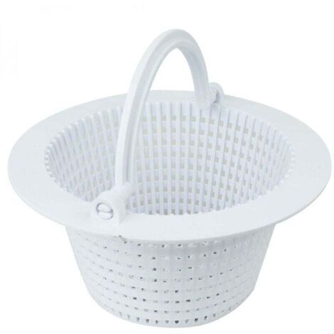 Cestello skimmer passante per piscina fuori terra con maniglia (confezione da 2) e filtro di ricambio per foglie e detriti - Non compatibile con piscine interrate