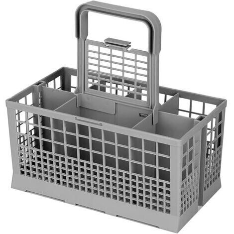 Cestello universale per posate in lavastoviglie compatibile con diverse marche, manico rimovibile, plastica, 24x24x14cm