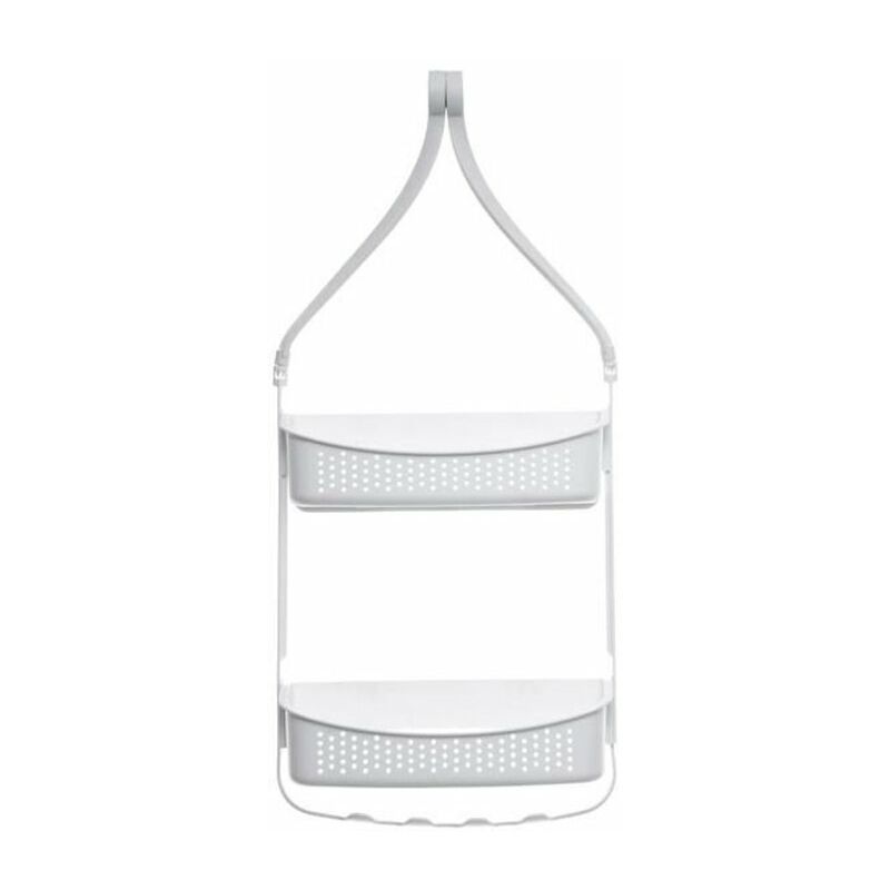 

Cestillo con colgador 2 estantes blanco