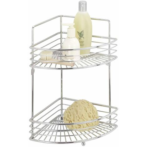 Cestillo rinconera cromo 2E 32x22x37cm