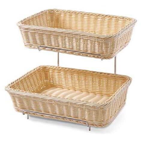 Cestini per il pane a più livelli in polyrattan con cornice - Hendi 561201